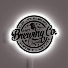 Load image into Gallery viewer, Captain Jack Hearsay Brewing Co. neon sign with white LED glow