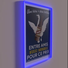 Load image into Gallery viewer, Retro chic French beer bar decor with vibrant neon glow.