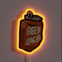 Load image into Gallery viewer, Vibrant RGB Neon Sign Featuring Colorful Cartoon Beer Can Design