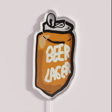 Load image into Gallery viewer, Vibrant RGB Neon Beer Can Art Decor Wall Sign Design