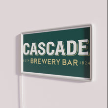 Load image into Gallery viewer, Neon Cascade Brewery logo LED signage for bars and pubs