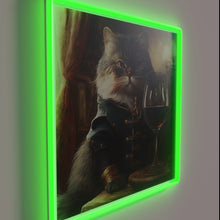 Load image into Gallery viewer, Whimsical feline wine connoisseur celebrates love of fine wines nightly.