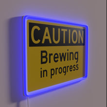 Load image into Gallery viewer, Caution: Freshly Brewed Coffee Alert - Neon Bar Sign