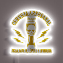 Load image into Gallery viewer, RGB Handcrafted Beer Sign Artisanal Crafted with Neon Accents