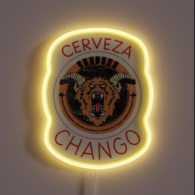 Vibrant RGB neon bar decoration for authentic beer enthusiasts.