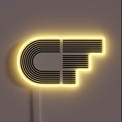 Customizable Color-Changing RGB LED Sign with Compact Fluorescent Logo Design