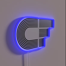 Load image into Gallery viewer, Vibrant RGB Neon Sign Featuring C F Logo Illuminated Design