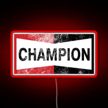 Load image into Gallery viewer, Champion Vintage Logo RGB neon sign red