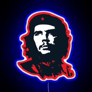 Che Red RGB neon sign blue