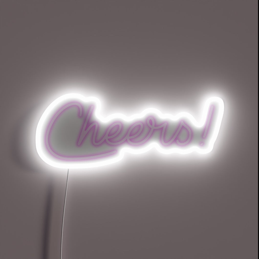Electrically powered, customizable RGB neon light for festive decoration purposes.