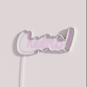 Vibrant Cheering Neon Wall Sign with Color Changing RGB Lighting