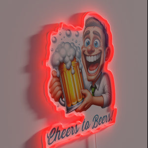 Add a fun and colorful touch with this neon barware sign