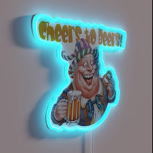 Load image into Gallery viewer, RGB illuminated bar decor celebrating love for craft beer culture.
