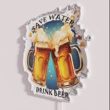 Load image into Gallery viewer, Hydrate in style with vibrant RGB neon hydration motivational sign decoration
