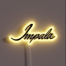 Load image into Gallery viewer, Chevrolet Impala car enthusiast&#39;s ultimate decorative Script Neon Sign accessory.