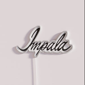Vintage Chevrolet Impala Script Sign with Color-Changing RGB Neon Lights