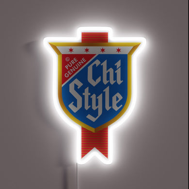 Vibrant, customizable Chi symbol in radiant RGB neon glow