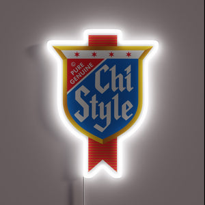 Vibrant, customizable Chi symbol in radiant RGB neon glow