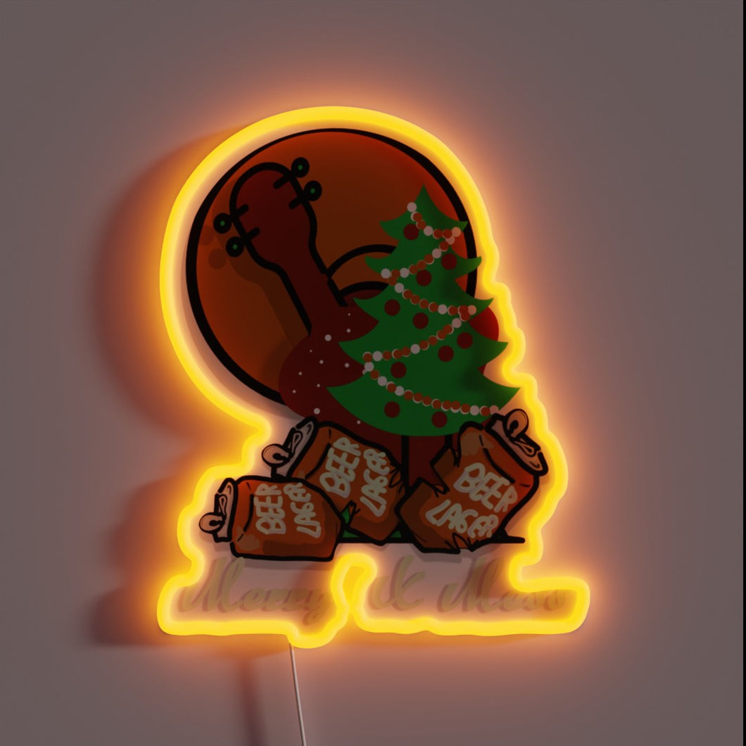 Festive RGB Neon Sign for Holiday Parties and Gatherings