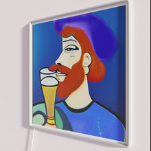Load image into Gallery viewer, Vibrant Cicerone inspired artful neon bar sign for home decor enthusiasts