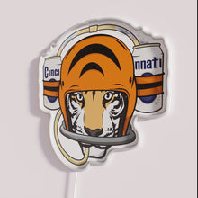 Load image into Gallery viewer, Vibrant Cincinnati Football Themed Beer Helmet Neon Sign in RGB