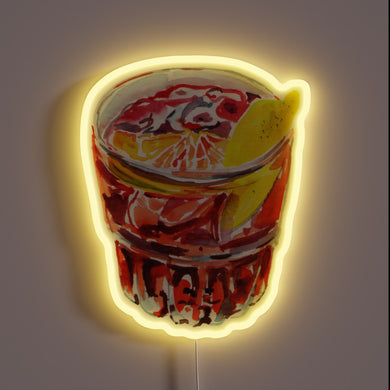 Vintage Italian-inspired RGB Neon Sign Art for Cocktail Enthusiasts Bar