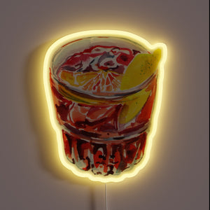 Vintage Italian-inspired RGB Neon Sign Art for Cocktail Enthusiasts Bar