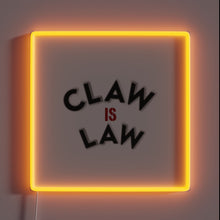 Load image into Gallery viewer, Eye-catching RGB Neon Sign Featuring Claw is Law Motif.