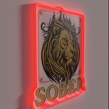 Load image into Gallery viewer, Clean living and sobriety message in bright colorful neon letters
