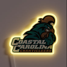 Load image into Gallery viewer, Light up your game day spirit with this Coastal Carolina Chanticleers neon sign — bold, fierce, and ready to dominate the wall!