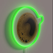 Load image into Gallery viewer, Neon coffee bar decor with customizable RGB lighting colors.