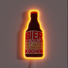 Load image into Gallery viewer, Fun Neon Bar Sign: Cold Beer Is Cooking in Color