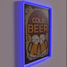 Load image into Gallery viewer, Neon cold beer sign for bars and home decor enthusiasts