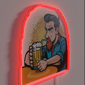 Vibrant neon decor for beer enthusiasts and home bars everywhere.