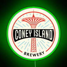 Load image into Gallery viewer, Coney Island Brewery RGB neon sign green