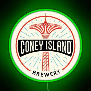 Coney Island Brewery RGB neon sign green