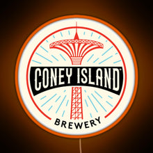 Load image into Gallery viewer, Coney Island Brewery RGB neon sign orange