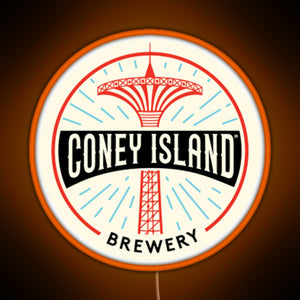 Coney Island Brewery RGB neon sign orange