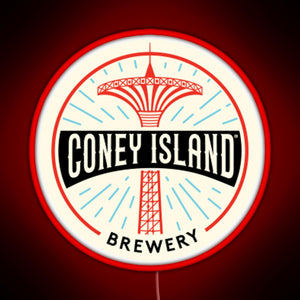 Coney Island Brewery RGB neon sign red
