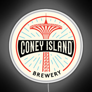 Coney Island Brewery RGB neon sign white 