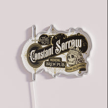 Load image into Gallery viewer, Vintage medieval pub decor neon sign for brew establishments ambiance