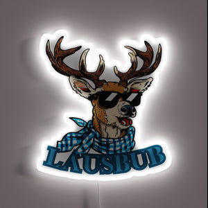 Vibrant RGB Deer Neon Sign for Beer Tent Parties Only