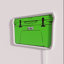 Load image into Gallery viewer, Neon cooler canopy decor with vibrant green rgb glow