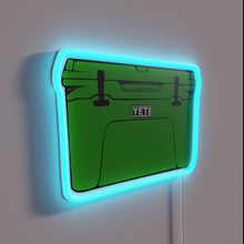 Load image into Gallery viewer, Neon cooler canopy lighting in vibrant green RGB glow