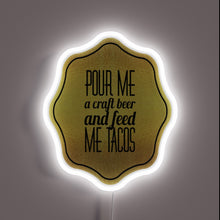 Load image into Gallery viewer, Vibrant Neon Sign Featuring A Beer and Taco Theme