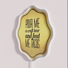 Load image into Gallery viewer, RGB Neon Sign for Bars Featuring Craft Beer and Mexican Tacos