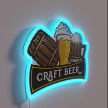 Load image into Gallery viewer, Add colorful charm to your bar with this beer sign.