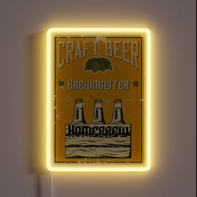 Vibrant RGB LED sign for craft brewing enthusiasts and hobbyists.