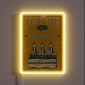 Vibrant RGB LED sign for craft brewing enthusiasts and hobbyists.