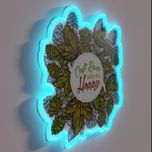 Load image into Gallery viewer, Eye-catching RGB neon bar decor featuring craft beer-inspired hops design.
